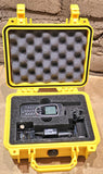 Yellow color Pelican 1200 hard case for Iridium 9555 and Iridium Extreme 9575 and 9555 satphones and accessories