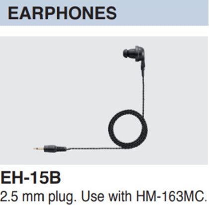 Icom EH-15B earphone 2.5 mm plug