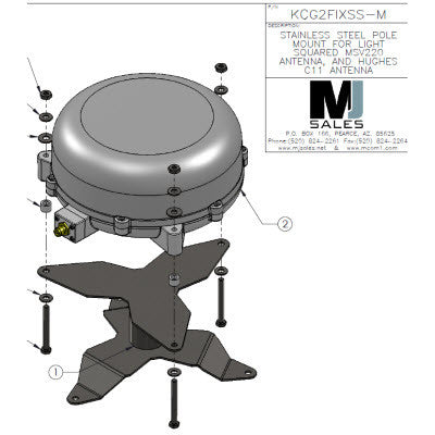 Low Profile Mount for MSATe & MSAT G2 2-Axis Antennas