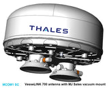 Vacuum suction mount for satellite telephone antenna. Ligado MSATe MSAT-G2 Thales Iridium Certus Cobham E323 VesseLINK 700