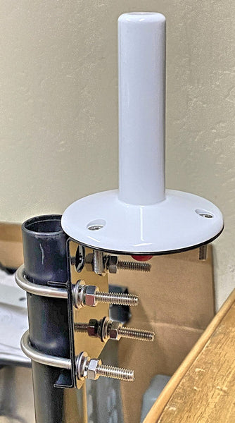 Iridium Fixed Mast Antenna Antcom with stainless mount bracket