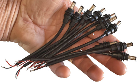 make your own own power cables for Starlink Mini Custom 6 inch power cable with male solid plug end and bare leads