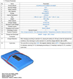 12V 8Ah 96 watt LiFePO4 battery with battery charger MCOM1 8Ah