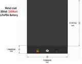 30 Volt battery for Starlink Roam mini system metal clad housing 240W MINI 30 240