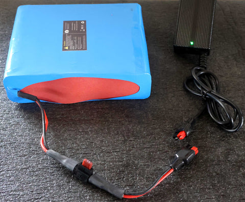 12V 26Ah 312 watt LiFePO4 Ultra Flat high capacity Li Ion battery with charger