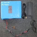 12V 8Ah 96 watt LiFePO4 battery with battery charger MCOM1 8Ah