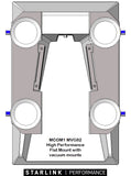 Vacuum mounts with the MVG82 flat mount. To install the vacuum mount, just spin onto the mount and to remove, just spin them off! 

The MVG82 flat antenna mount is for Starlinks performance gen 3 and SpaceX Starshield performance gen 3 systems. 