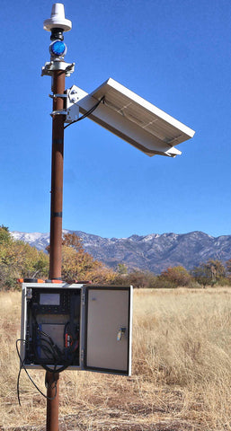 Emergency satellite telephone enclosure call box for utilities and Government facilities